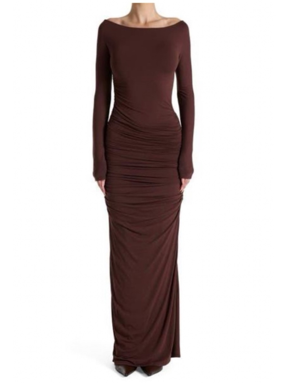 Naked Wardrobe Long Sleeve Maxi Dress (Size: M)